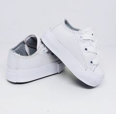 Zapatillas caña baja cuero pu #Blancas - tienda online