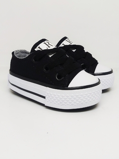 Zapatillas lona caña baja #AllBlack - tienda online