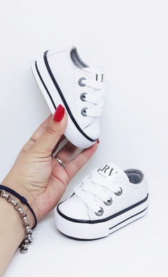 Zapatillas Cuero Pu #BlancaNegro - comprar online
