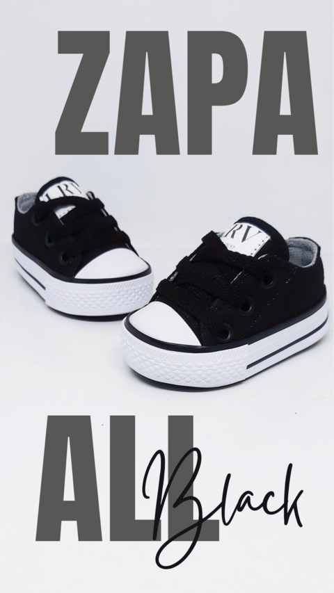 Zapatillas lona caña baja #AllBlack