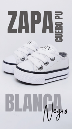 Zapatillas Cuero Pu #BlancaNegro