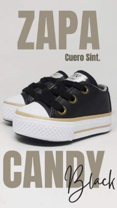 Zapatillas cuero Sint. #CandyBlack