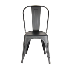 Silla Tolix de Metal Negro Mate Outlet - comprar online