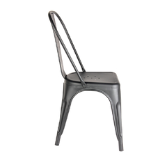 Silla Tolix de Metal Negro Mate - HOME KONG