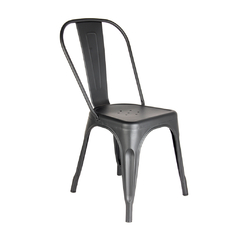 Silla Tolix de Metal Negro Mate Outlet en internet