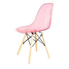 Sillas Eames Transparentes Rosas x4 - comprar online