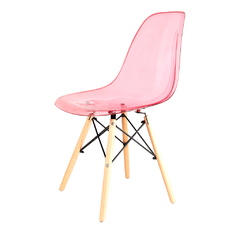 Silla Eames Transparente-Rosa