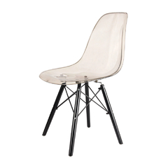 Sillas Eames Transparente-Negro x2 - comprar online