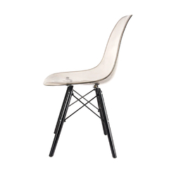 Sillas Eames Transparente-Negro x4