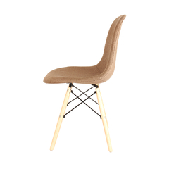 Silla Eames Tapizada Marrón Claro x4 en internet