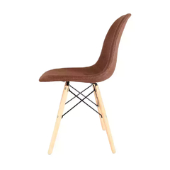 Silla Eames Tapizada Marrón Oscuro x4 en internet