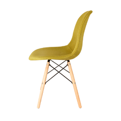 Silla Eames Tapizada Verde x4 - comprar online