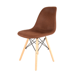 Silla Eames Tapizada Marrón Oscuro x2