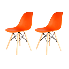 Sillas Eames Naranjas x2 - comprar online