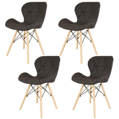 Silla Butterfly Negra x4