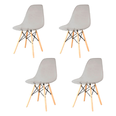 Sillas Eames Transparentes Negras x4 - comprar online