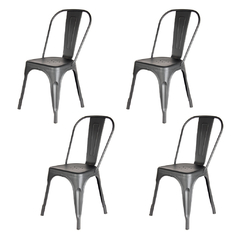 Sillas Tolix Negro Mate x4 Outlet