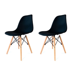 Sillas Eames Negras x2