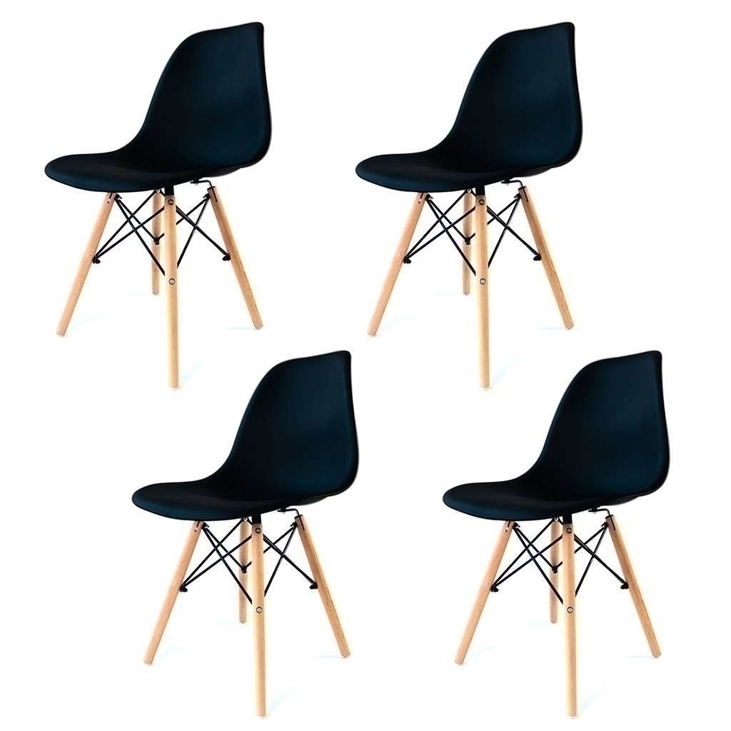 Conseguí en oferta el pack de 4 sillas Eames negras | HOME KONG