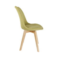 Imagen de Silla Tulip Tapizada Lino Verde