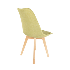 Imagen de Silla Tulip Tapizada Lino Verde x4