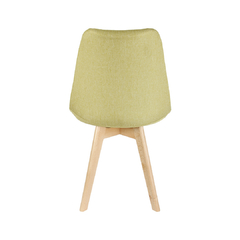 Silla Tulip Tapizada Lino Verde - HOME KONG