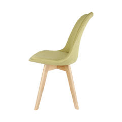 Silla Tulip Tapizada Lino Verde - comprar online