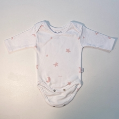 Body Manga Larga Estrellas Rosa - comprar online