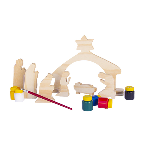 Kit Educativo Dinossauros em Madeira para Colorir - ENGENHA KIDS