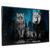 Quadro Decorativo - Família de Leões com 2 filhotes Creapixel Art cod0016