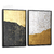 Quadros Decorativos - Conj. 2/1 Arte clean efeito craquelado com dourado cod0221