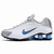 Nike Shox R4 Branco Prata/Azul