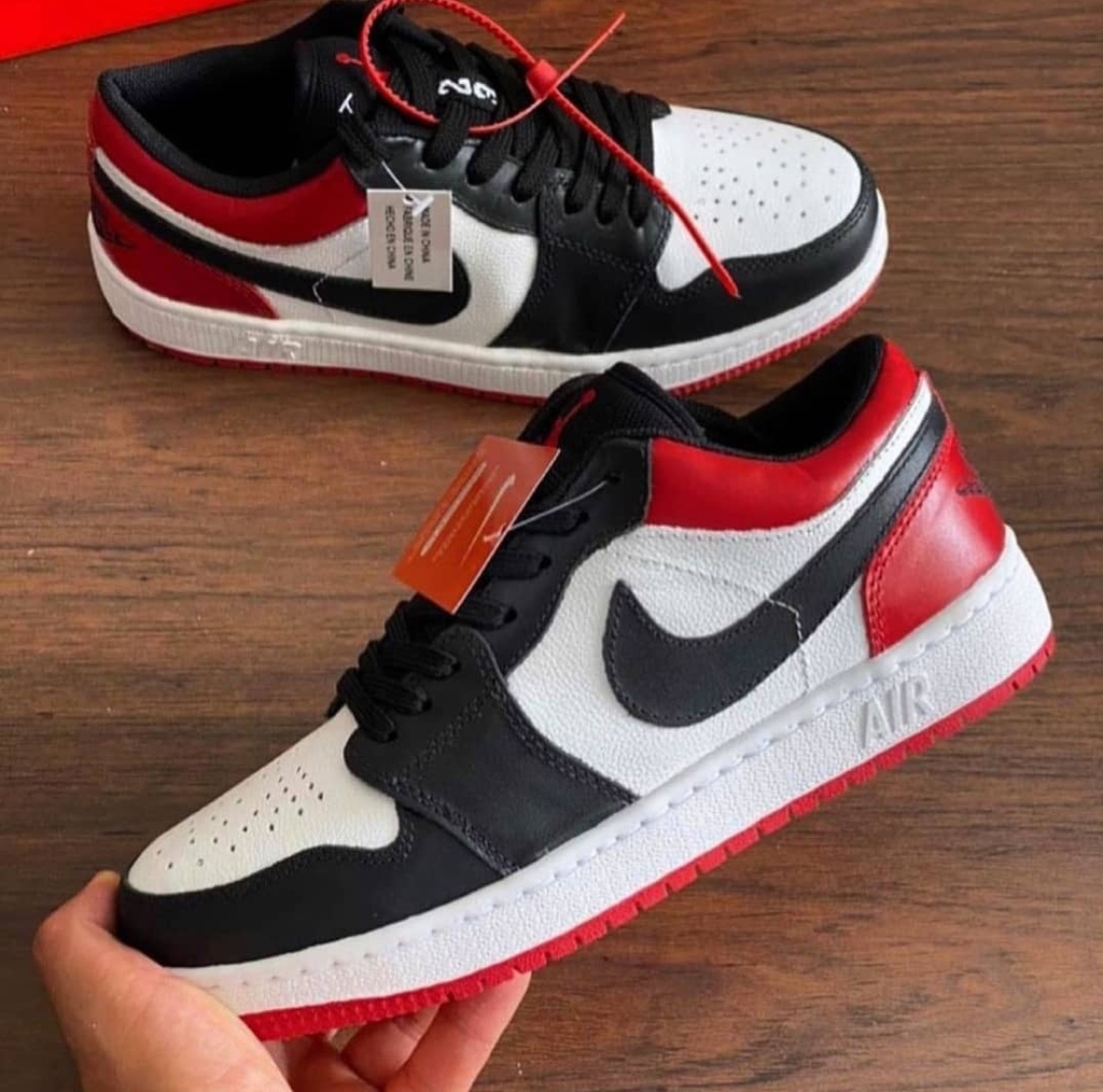 NIKE AIR JORDAN 1 LOW Preto vermelho - Rck Shop