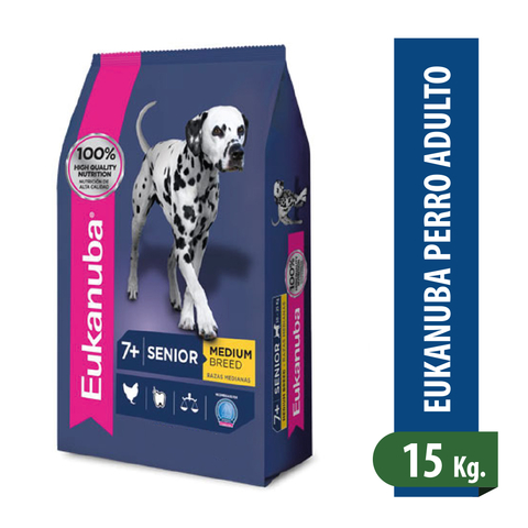 EUKANUBA SENIOR MEDIUM BREED 15 KG.