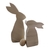 Figura Madera 2 Conejos Huevo Pascua
