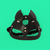 Máscara negra con interior suave 'Gatito'