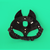 Máscara negra con interior suave 'Gatito' - comprar online