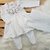 Saída Maternidade de Tricô Vestido Capri - Branca- Manta Vestido e Calça