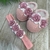 Sapatinho de Tricô 3 Flores - Rosê com Off White - Sapato - comprar online