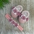 Sapatinho de Tricô 3 Flores - Rosê com Off White - Sapato na internet