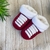 Sapatinho de Tricô para bebê Tênis - Vermelho com Branco - comprar online