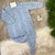 Saída Maternidade de Tricô Menino Pietro -Azul bebê - Manta e Macacão - comprar online