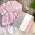 Saída Maternidade Menina Vestido Três Laços - Rosa - Manta Vestido e Calça