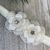 Faixinha de Cabeça para Bebê - Duas Flores - Off White - comprar online