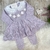 Saída Maternidade de Tricô Vestido Capri - Lilás - Manta Vestido e Calça - comprar online