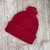 Touca de Tricô - Vermelha - Touca Gorro PomPom