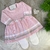 Saída Maternidade Menina Vestido Três Laços - Rosa - Manta Vestido e Calça - comprar online