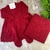 Saída Maternidade Vestido PomPom - Vermelho - Manta Vestido e Calça