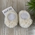Sapatinho de Tricô para Bebê Off White - 3 Flores - comprar online