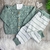 Conjunto de Tricô Leonardo - Verde Maré e Branco - Calça e Cardigã - comprar online